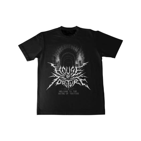 HOUSE OF TORTURE ドライTシャツ（2025・ブラック×シルバー×グレー）新日本プロレ...