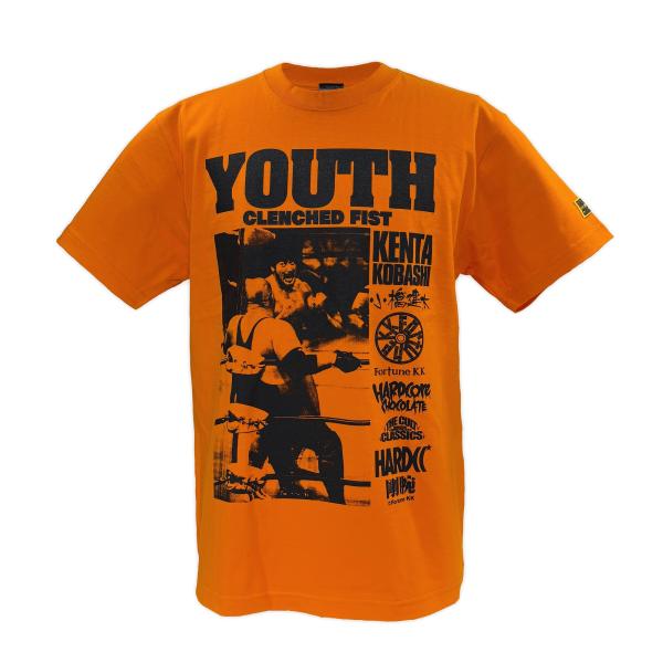 小橋建太 マシンガンチョップ（青春の握りこぶし オレンジ）Tシャツ Hardcore Chocola...