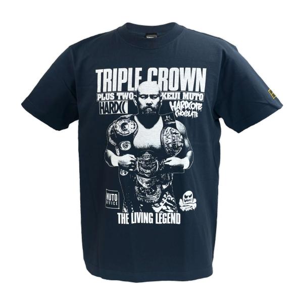 メール便対応: 武藤敬司 TRIPLE CROWN PLUS TWO Tシャツ (月面スレート) H...