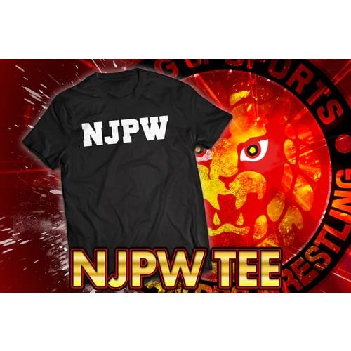 メール便対応: NJPW Tシャツ (ブラック) 新日本プロレス NJPW