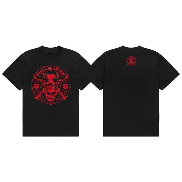 BULLET CLUB WAR DOGS Tシャツ（2025・ブラック×レッド）新日本プロレス NJ...