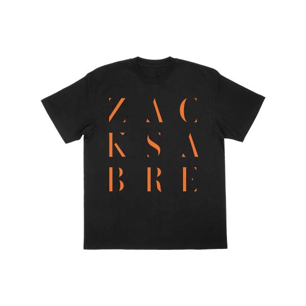 ザック ・ セイバー Jr.「ZACKSABRE」Tシャツ（ブラック×オレンジ）新日本プロレス NJ...