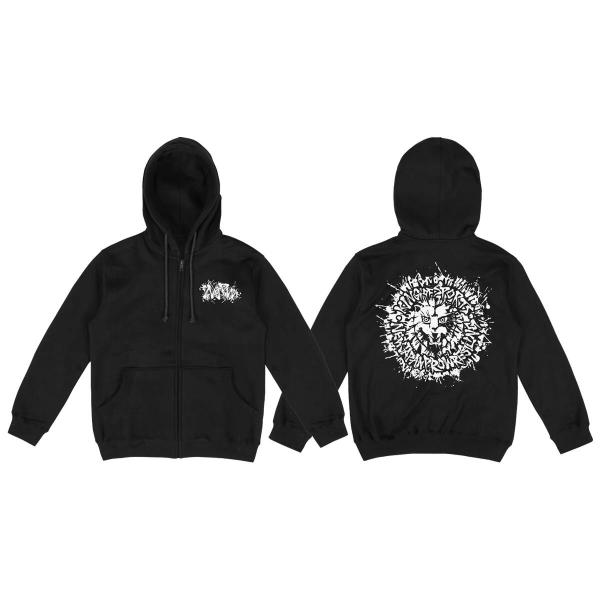 ライオンマーク ジップアップパーカー（2025・ブラック×ホワイト）新日本プロレス NJPW