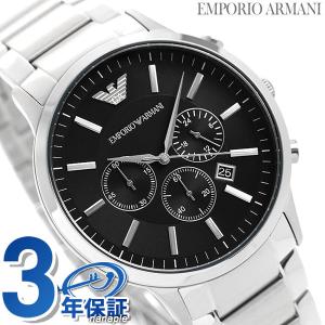 エンポリオアルマーニ クロノグラフ EMPORIO ARMANI アルマーニ 腕時計 レナト 46mm AR2460 ブラック｜be-eight