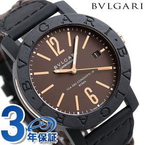 ブルガリ ブルガリブルガリ カーボンゴールド 40mm 自動巻き 腕時計 BBP40C11CGLD BVLGARI ブラウン｜be-eight