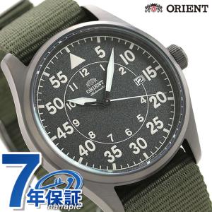 オリエント 時計 日本製 自動巻き メンズ 腕時計 RN-AC0H02N ORIENT スポーティー グレー×グリーン｜be-eight