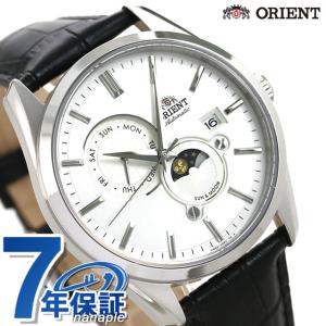 オリエント 腕時計 メンズ 自動巻き サン＆ムーン RN-AK0305S ORIENT 時計 コンテンポラリー ホワイト×ブラック｜be-eight