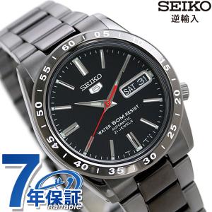 セイコー5 逆輸入モデル 自動巻き 腕時計 メンズ 黒い稲妻 セイコー ファイブ SEIKO SNKE03K1 オールブラック 黒｜be-eight