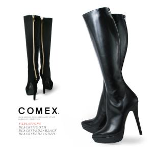 COMEX（コメックス） ブーツ プラットフォーム ヒール13cm ニーハイ