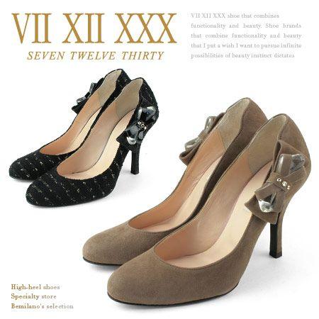 訳あり アウトレット セブントゥエルブサーティー パンプス ピンヒール ラウンドトゥ ハイヒール 9...