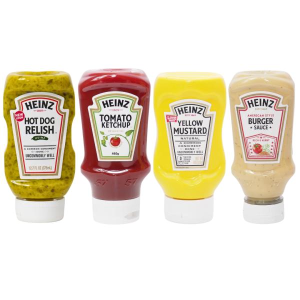 ハインツ HEINZ トマトケチャップ イエローマスタード バーガーソース ホットドッグレリッシュ ...