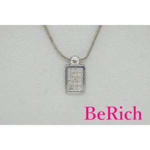 クリスチャン ディオール Christian Dior ラインストーン 付 プレート ネックレス ペ...