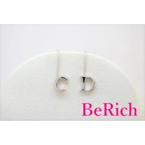 美品 クリスチャン ディオール Christian Dior CD ロゴ フック ピアス シルバー ...