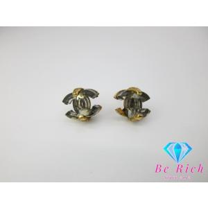 CHANEL（シャネル） ココマーク スタッド ピアス メタル レザー