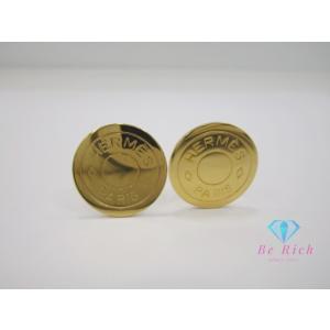 美品 エルメス HERMES セリエ イヤリング ゴールド ラウンド クルードセル ロゴ ジュエリー...