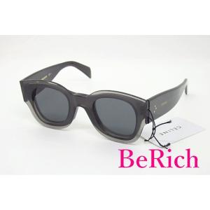 美品 セリーヌ CELINE サングラス CL41446/S ブラック グレー スモーク ロゴ プラ...