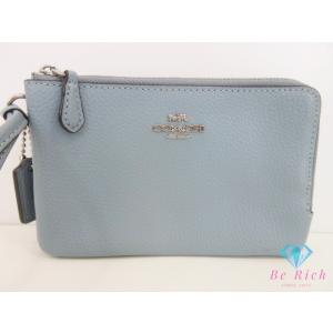 コーチ COACH ハンド ポーチ F87590 ペブルド レザー ダブル コーナー ジップ リスト...