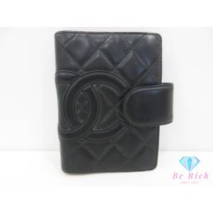 シャネル CHANEL カンボン 手帳 カバー ラムスキン レザー 黒 ブラック ココマーク CC ...