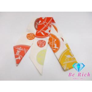 美品 エルメス HERMES ツイリー スカーフ EX-Libris エクスリブリスの紙吹雪 062...