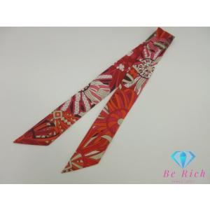 エルメス HERMES ツイリー スカーフ LES FLOTS DU CHEVAL 馬への表彰 シル...