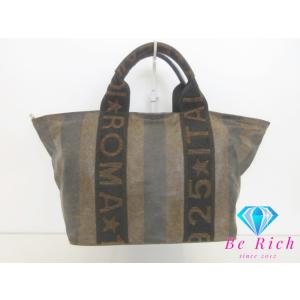 フェンディ ハンドバッグ ペカン ブラック 黒 ブラウン 茶 ナイロン ショルダーバッグ FENDI...