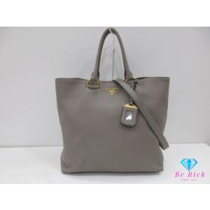 プラダ PRADA VITELLO PHENIX 2way トートバッグ 1BG865 グレージュ ...
