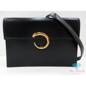 カルティエ Cartier パンテール 2way ショルダーバッグ クラッチバッグ 黒 ブラック レ...