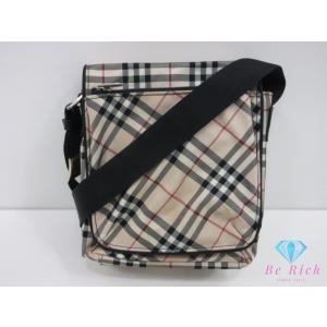 バーバリー BURBERRY ブルーレーベル ミニ ショルダーバッグ ブラック アイボリー チェック...