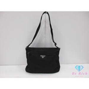 プラダ PRADA ショルダーバッグ BT0421 ブラック 黒 ナイロン レザー 三角 プレート ...
