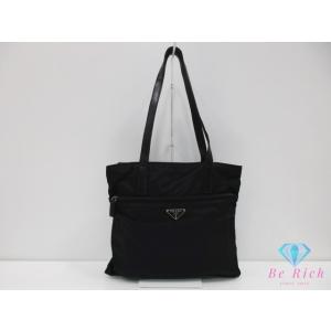 プラダ PRADA トートバッグ BR4182 ポコノ ブラック 黒 ナイロン ロゴ ハンドバッグ ...
