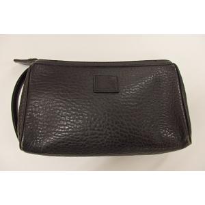 バーバリー セカンドバッグ 持ち手付き メンズ ポーチ レザー ブラック BURBERRY 【中古】...