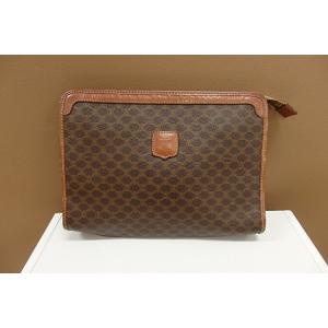 セリーヌ セカンドバッグ マカダム柄 クラッチバッグ ポーチ PVC CELINE 【中古】 bk1...
