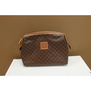 セリーヌ セカンドバッグ マカダム柄 クラッチバッグ ポーチ PVC CELINE 【中古】 bk1...