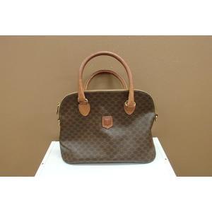 セリーヌ CELINE ハンドバッグ マカダム柄 キャンバス/レザー 【中古】BK1574