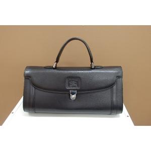 バーバリー ハンドバッグ レザー ブラック BURBERRY 【中古】 bk1590
