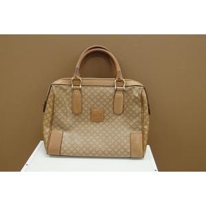 セリーヌ CELINE ハンドバッグ ボストンバッグ マカダム ベージュ レザー 【中古】 bk15...