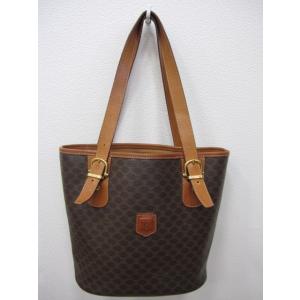 セリーヌ CELINE トートバッグ MC97/2 マカダム柄 PVC×レザー ブラウン 【中古】 ...