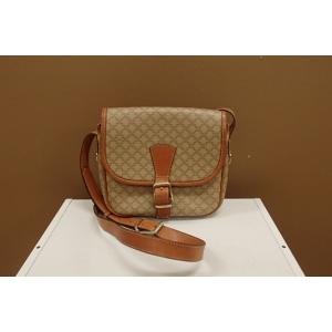 セリーヌ CELINE ショルダーバッグ PVC/レザー ベージュ ブラウン Ｍ91 モノグラム【中...