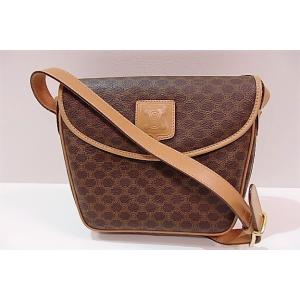 セリーヌ CELINE ショルダーバッグ M12 マカダム ブラウン 茶 PVC レザー ポシェット...