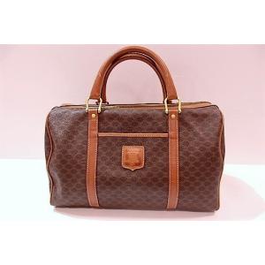セリーヌ CELINE ボストンバッグ ハンドバッグ JMB12 マカダム ブラウン 茶 PVC レ...