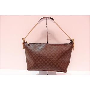 セリーヌ CELINE ハンドバッグ アクセサリーポーチ CE00/13 マカダム ブラウン PVC...