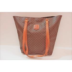 セリーヌ CELINE トートバッグ ショルダーバッグ MC 97/2 ブラウン 茶 PVC レザー...