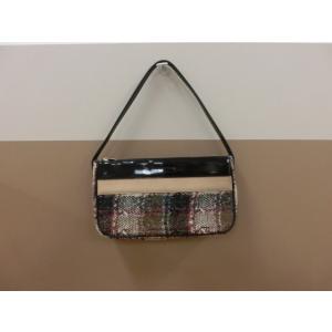 バーバリー ミニ ショルダーバッグ ブラック エナメル BURBERRY 【中古】bk577