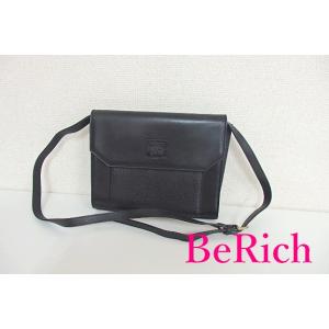バーバリー BURBERRY 2way ショルダーバッグ ポシェット ブラック 黒 レザー ロゴ ヴ...