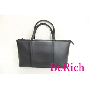 バーバリー ハンドバッグ 黒 ブラック レザー チェック BURBERRY 【中古】bk6055