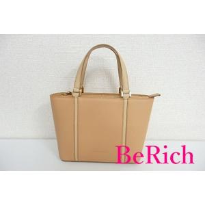 美品 バーバリー BURBERRY トートバッグ ハンドバッグ ベージュ レザー チェック ロゴ 舟...