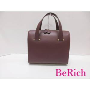 カルティエ Cartier ハンドバッグ FL551441 マスト ライン ボルドー レザー ロゴ ...