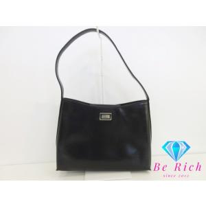 Burberry ブラック ハンドバッグ BURBERRY（バーバリー） ショルダーバッグ 黒 ブラック レザー ロゴ