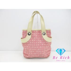 BVLGARI（ブルガリ） トートバッグ ロゴマニア 黒 ブラック キャンバス