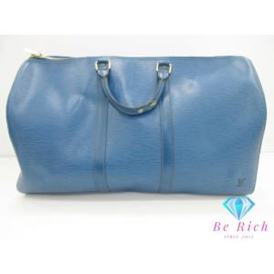 ルイ ヴィトン LOUIS VUITTON ボストンバッグ エピ キーポル 50  M42965 青...
